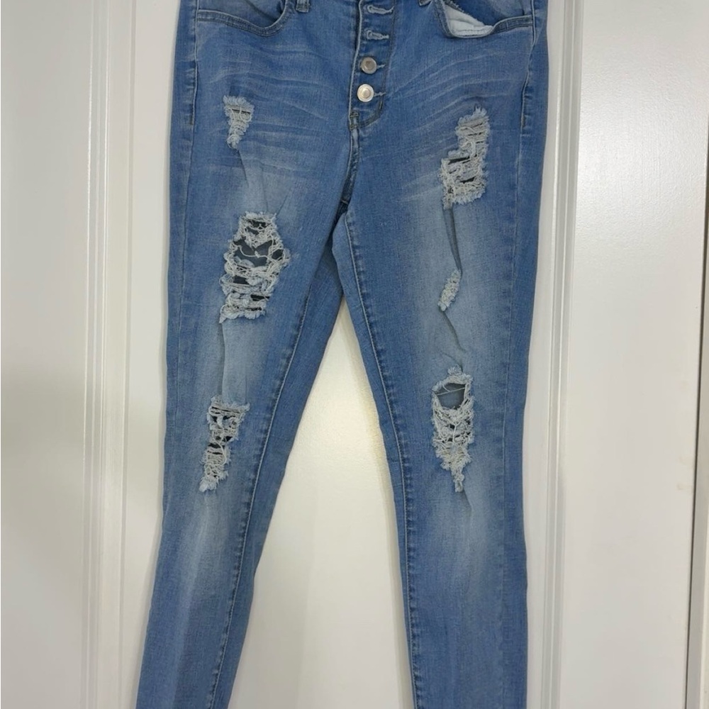 Rue21 Light Blue Distressed Skinny Jeans